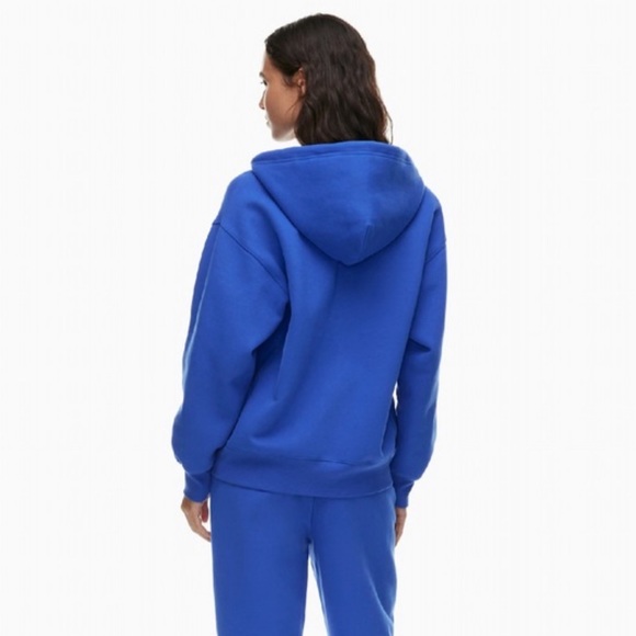 💙 Aritzia Sweatfleece Boyfriend Fit Full Zip Jazz Blue Hoodie S 💙 - Picture 6 of 10